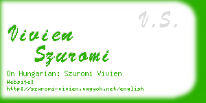 vivien szuromi business card